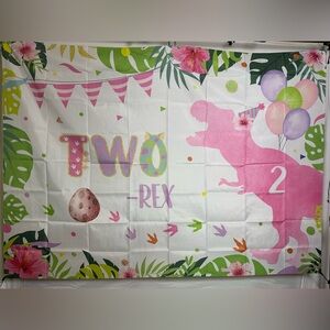 Dinosaur Theme Birthday Party 7x5Ft. (Polyester)